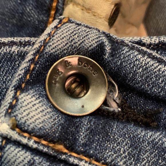 Rag & Bone Jeans Mens 34x32 Blue Fit 2 Slim Straight Button Fly Made In USA - Picture 9 of 10